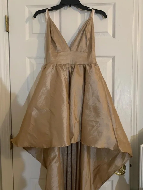 Windsor Champagne Formal Homecoming Dress - Image 5