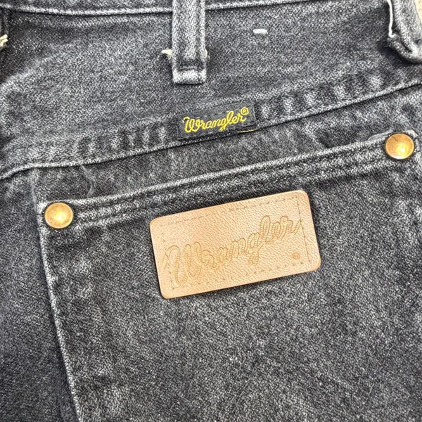 Wrangler Vintage High Waisted Black Straight Leg Jeans Made in USA Sz 8 Western - Image 4