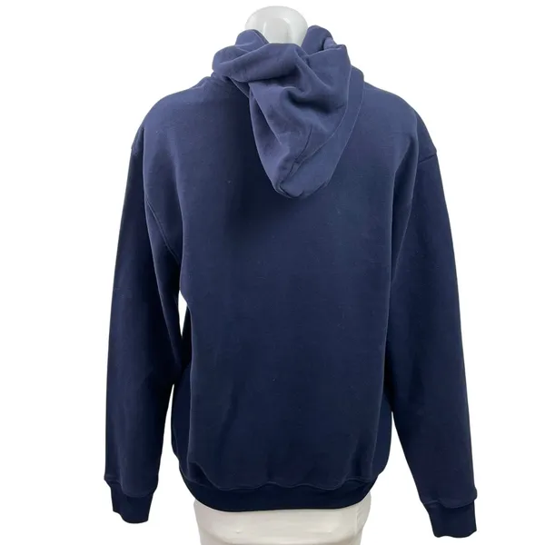NEW Gap Women's Navy Blue Gray Logo Embroidered Hoodie Hooded Sweatshirt Size S - Image 3