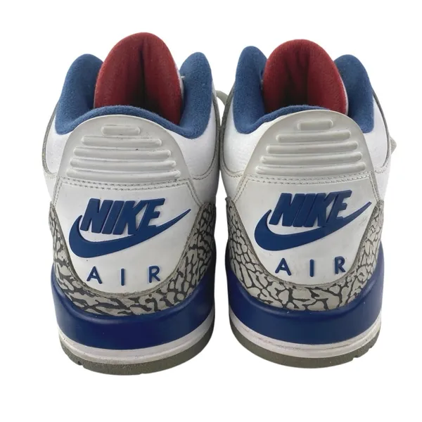 Nike Air Jordan 3 Retro Men's White Blue Athletic Basketball Sneakers Shoes 12 - Image 3