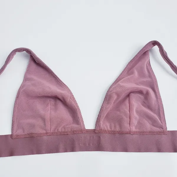 Skims Rose Mauve Clay Plunge Unlined Bralette - Image 8