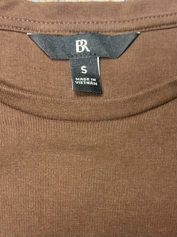 Banana Republic Refined Brown Stretch Cotton Crewneck T-Shirt Small Minimalist - Image 5