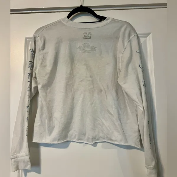 Disney Toy Story Cropped Long Sleeve Shirt With Characters Size L - Image 4