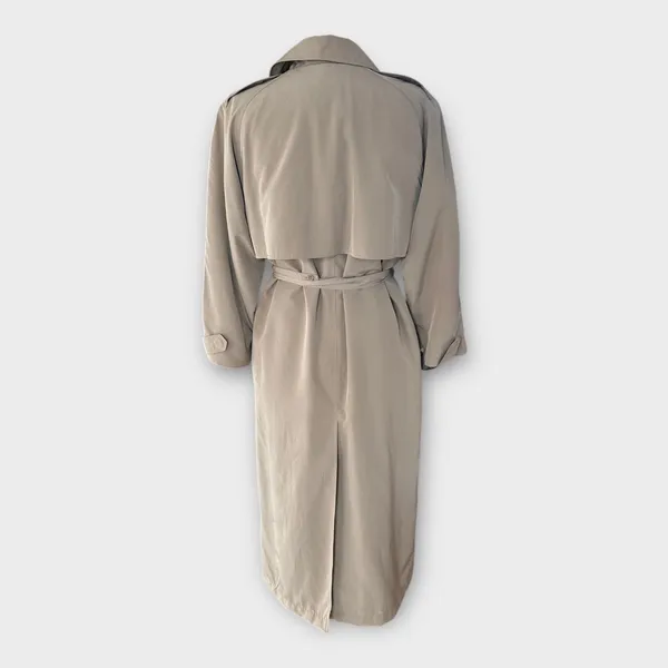 Brooks Brothers Belted Trench Coat Water Repellent Wool Lining Women's 8 Minimal - Image 3