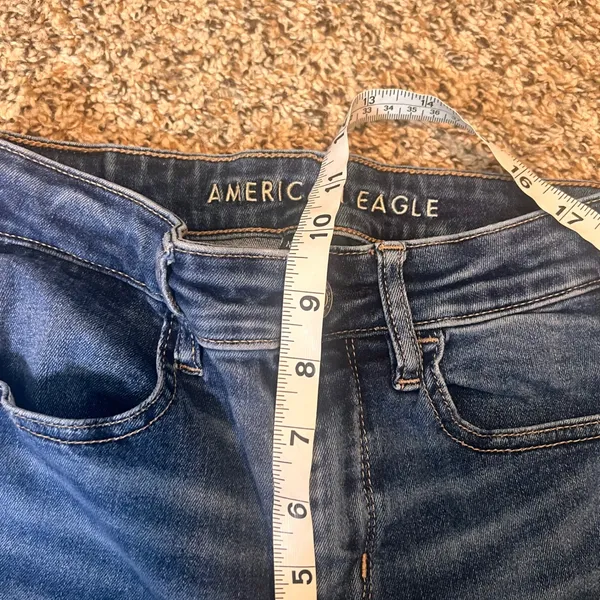 American Eagle Outfitters Women Hi Rise Jegging‎ Next Level Stretch Blue Jean - Image 6