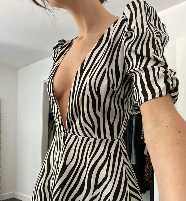 LIONESS Ask Anything Zebra Print Mini Dress NWT - Image 3