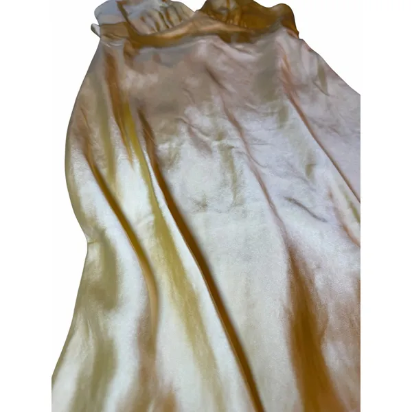 Yellow Satin Saints & Secrets Gown - Size S - Image 12