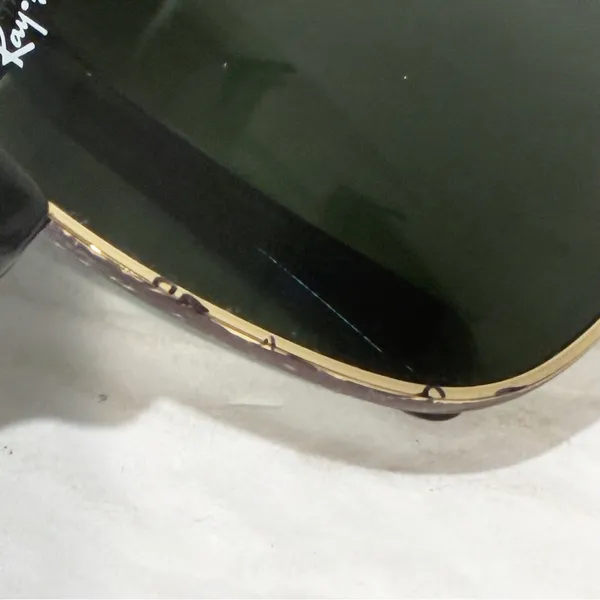 Ray Ban Unisex Clubmaster Classic Black‎ Gold Trim Sunglasses - Image 6