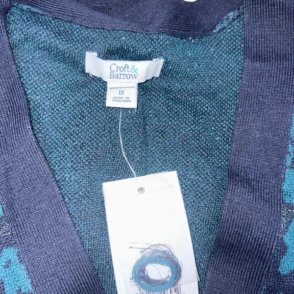 Croft & Barrow Women's Floral Cardigan New With Tags 1X - Image 8