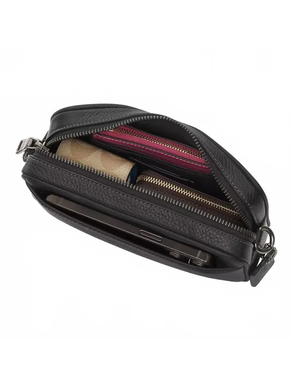 Coach Jayden Crossbody Bag NWT Black Pebbled Leather/Gunmetal - Image 4