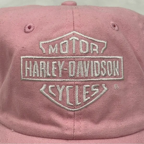 Harley-Davidson Motorcycles Museum Embroidered Logo Pink Adj Baseball Hat Cap - Image 3