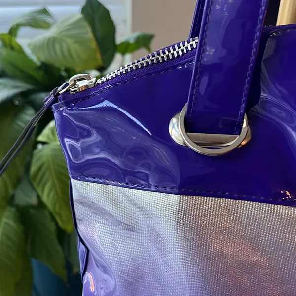 Versus Versace purple and silver tote  bag - Image 3