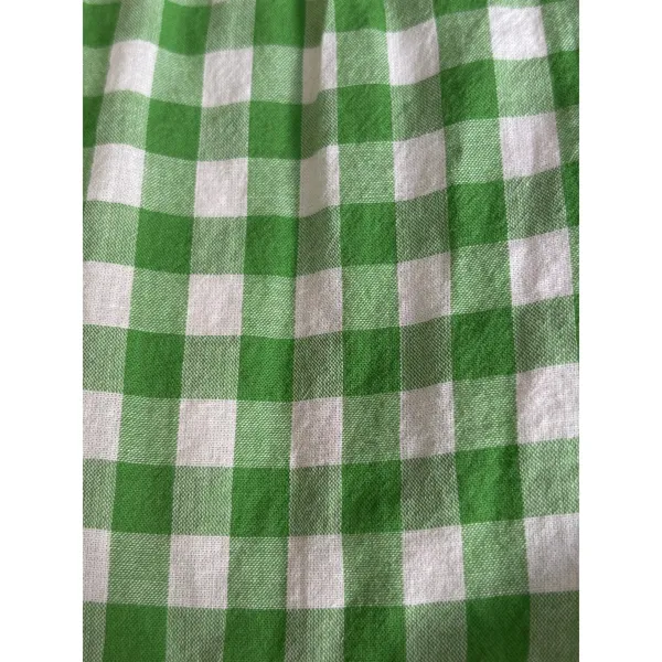 Draper James RSVP Green Gingham Plaid Cotton Midi Dress Ruffle Sleeves Medium‎ - Image 11