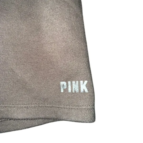 Victoria’s Secret PINK athletic short sweat campus shorts medium taupe pockets - Image 2