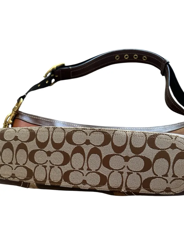 Vintage Y2K Coach Signature Patchwork Leopard Suede Hobo Shoulder Bag - Image 3