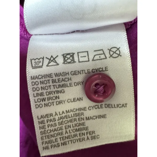 Farm Rio x Anthropologie Kelsie Peasant Blouse Magenta Purple Women's‎ Size XS - Image 9