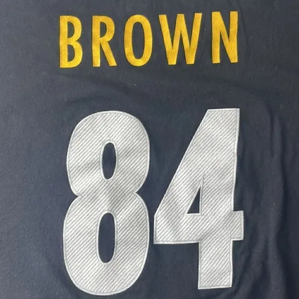 Pittsburg Steelers T-shirt. Size 2X. Majestic Antonio Brown Classic. - Image 8