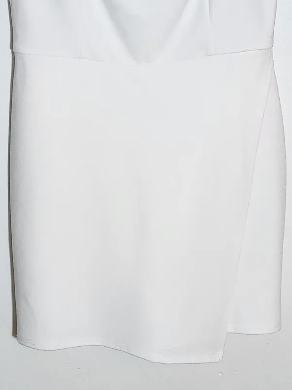 Lulus White Sleeveless Romper with Skort Styling Size Large Bridal Romper - Image 2