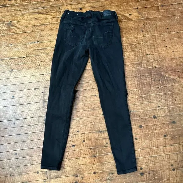 American Eagle black destroyed normcore 4 jeggings - Image 3