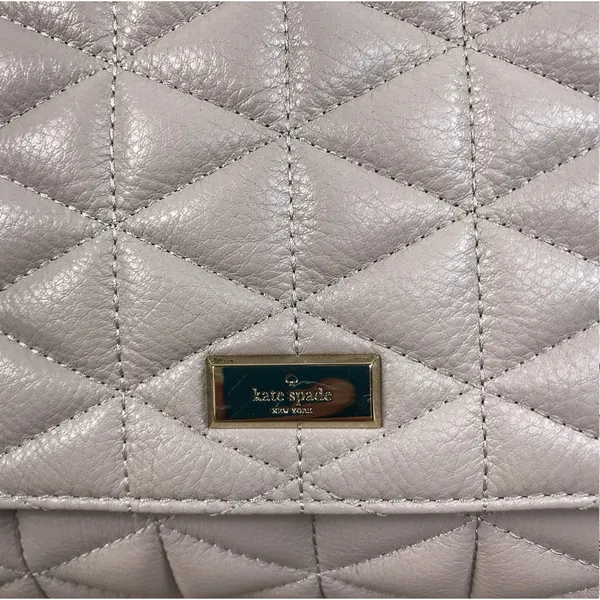 KATE SPADE Cow Leather Emery Court Eliza Shoulder Crossbody Chain Quilted Bag - Image 9