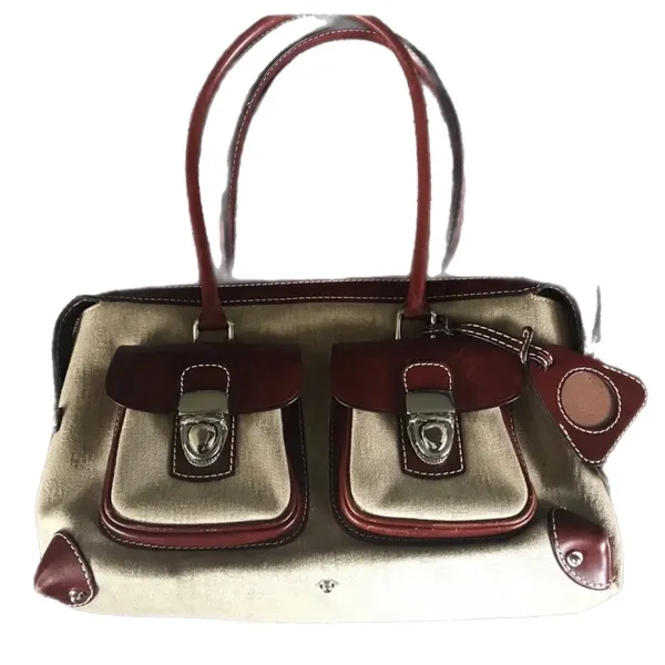 Dooney & Bourke Vintage Signature Anniversary double-pocket satchel - Image 2