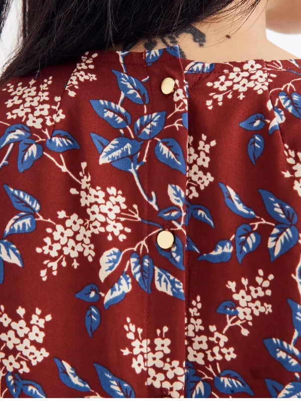 Madewell Button-Back Dress in Antique Flora - Image 13