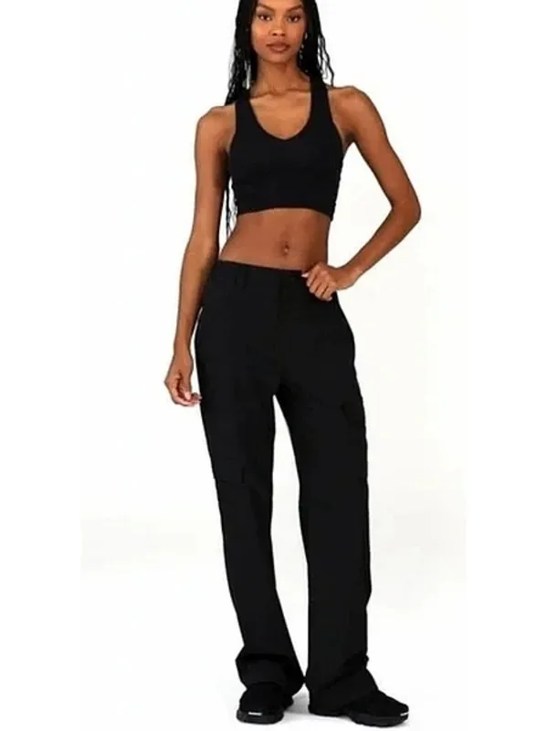 Alo All That Trousers Black High-Rise Waist Waisted Joggers Hiking Outdoor Pants - Image 5