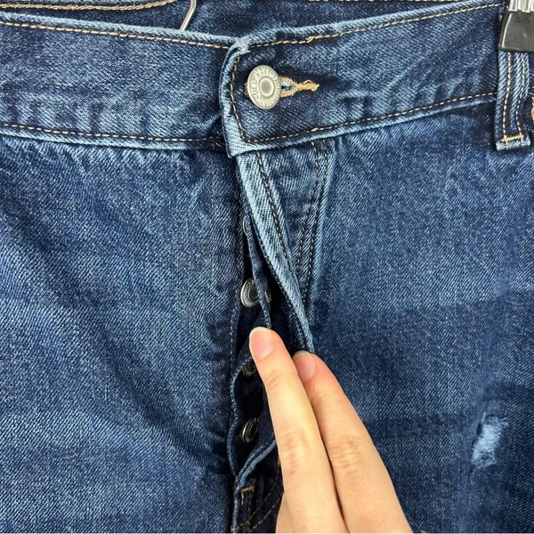 Old Navy Plus Size Denim High Rise Slouchy Straight Distressed Jeans Size 20 - Image 4