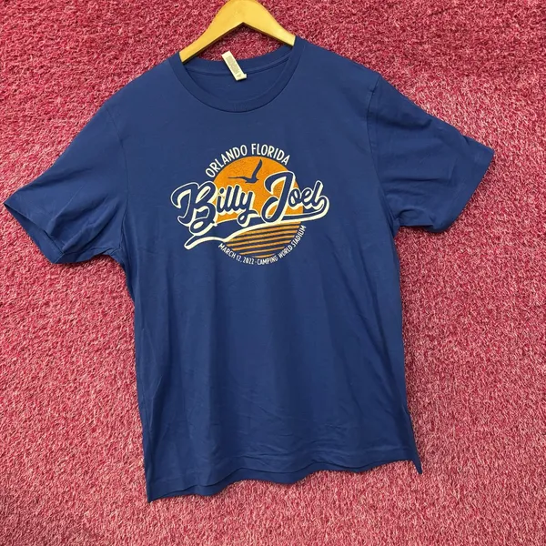 Orlando Florida Billy Joel Camping World Stadium Blue T-Shirt XL - Image 3
