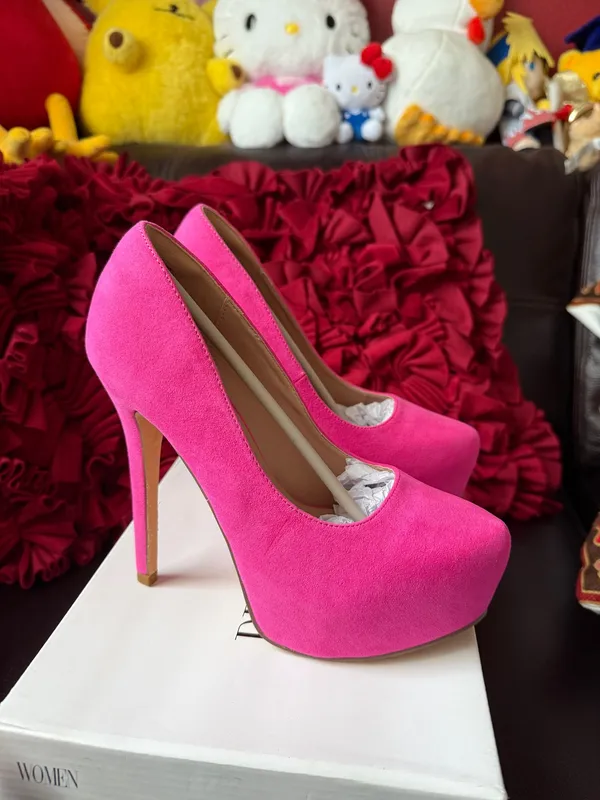 DREAM PAIRS Women's Party Sexy Super Platform Nightclub Shoes size 7 in pink - Image 5