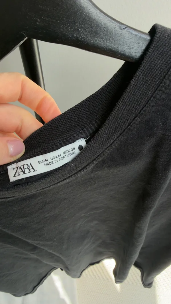 ZARA Boxy oversized tee in black  - Image 3