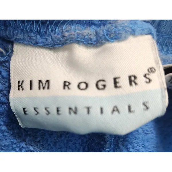 Kim Rogers Essentials Lounge‎ Pants Womens M Blue Cotton Blend Sweatpants - Image 3