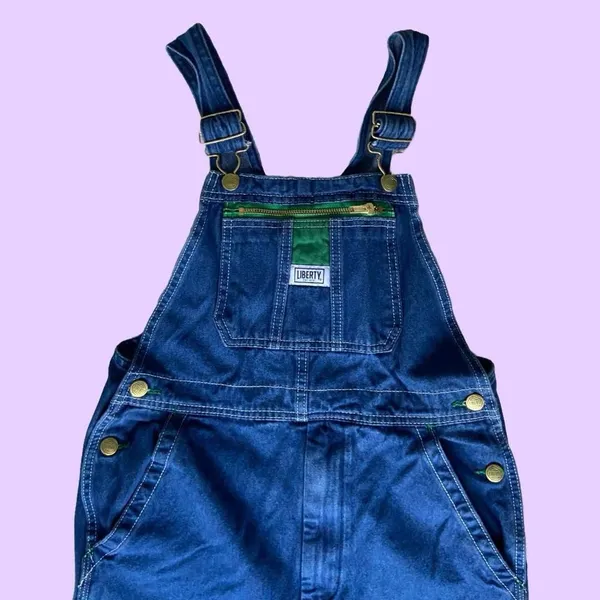 Liberty dark wash denim overalls 🔥 Blue Size undefined - Image 3