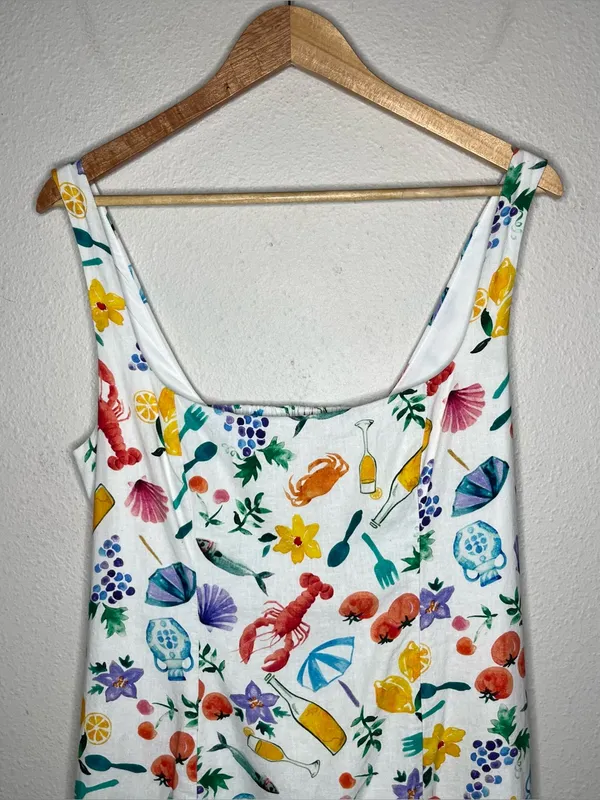 Show Me Your Mumu Steph Mini Dress in Italian Picnic Linen Euro Summer - Image 5