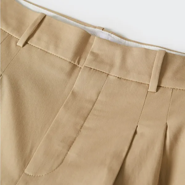Mango Pleat detail cotton trousers size 6 - Image 4