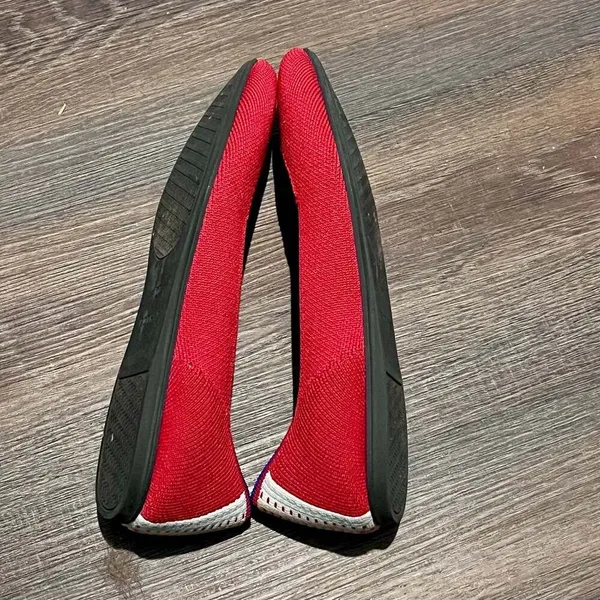 Rothy's Women's The Flat in Cardinal Red Round Toe Knit Ballet Flats Size 7 - Image 5
