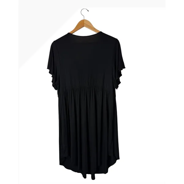 Torrid Super Soft Lace Trim Babydoll Sleep Gown Women 2X Black Nightgown Lounge - Image 3
