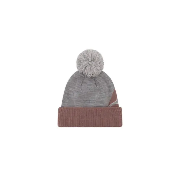 Reebok Women’s Gray Logo Intarsia Pom Pom Beanie Fleece Lined NWT - Image 2