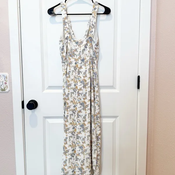 Abercrombie & Fitch Floral Midi Slip Dress XS Cottagecore Boho Rustic Ruffles - Image 4