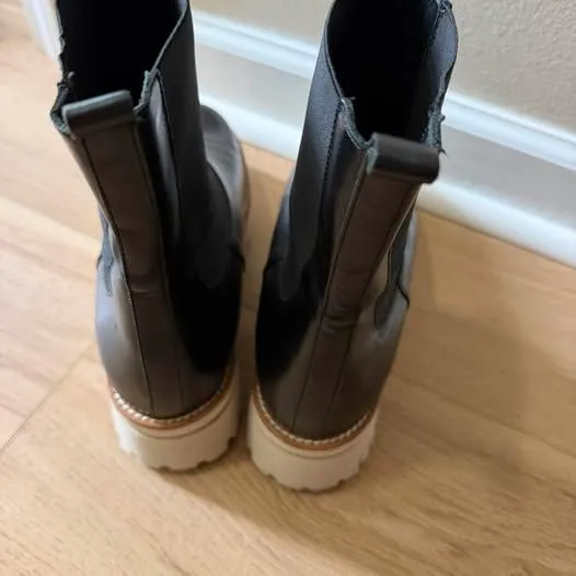 Paloma Barcelo Made in Spain Black Leather Boots Size 38 - Image 2