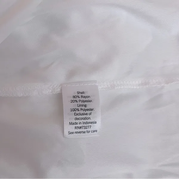 Lauren Conrad White Dress with Tie Belt Size Medium - Image 7