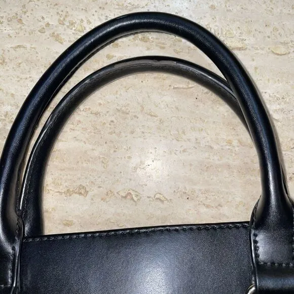 Kate Spade New York Satchel‎ Crossbody Black Leather Zipper Accent - Image 7