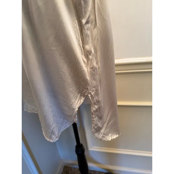 PJ Harlow "Jackie" Satin High-Low Cami Tank Top Silk Blend Quiet Luxury Layer - Image 4