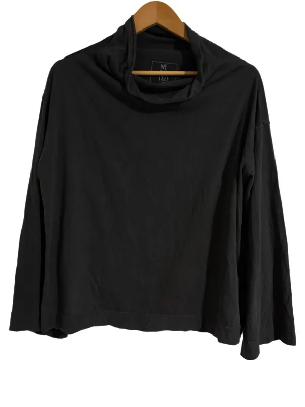 Free People We The Free Don’t You Want Me Cowl Neck Tee Grey Small - Image 2