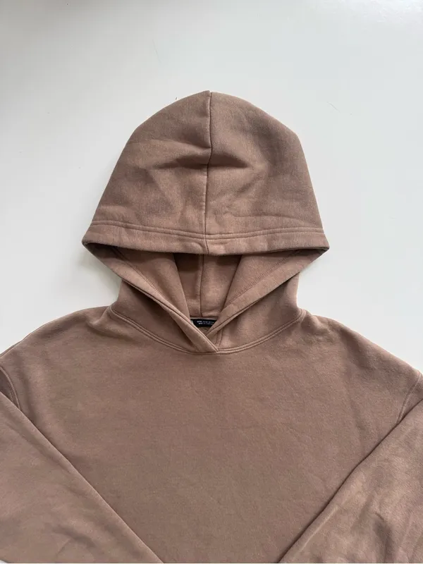 Zara Brown Boxy Hoodie Size Medium - Image 2