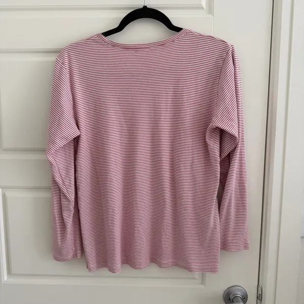 LAKE Red and White Striped Long Sleeve Top - Image 5