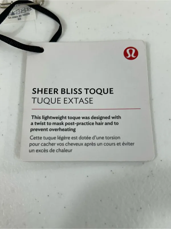 Lululemon Sheer Bliss Toque Heathered White One Size NWT - Image 6