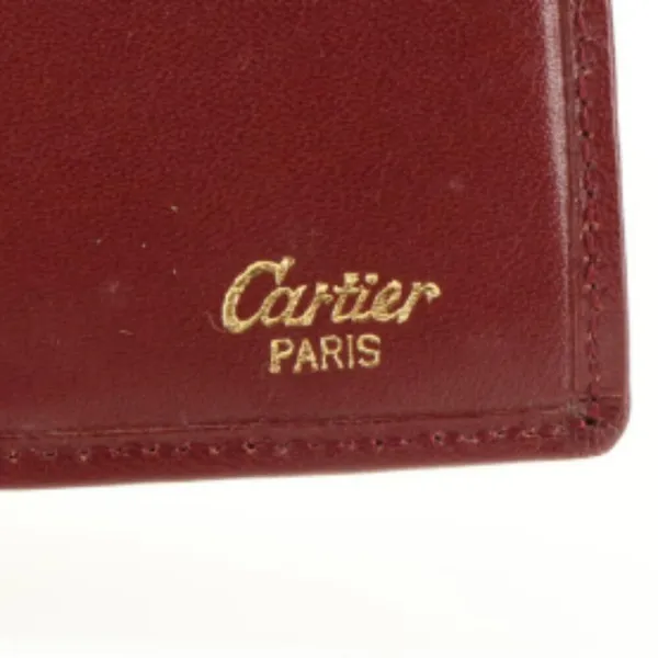 Cartier Les Must de Cartier Bifold Wallet in Burgundy Leather - Image 6
