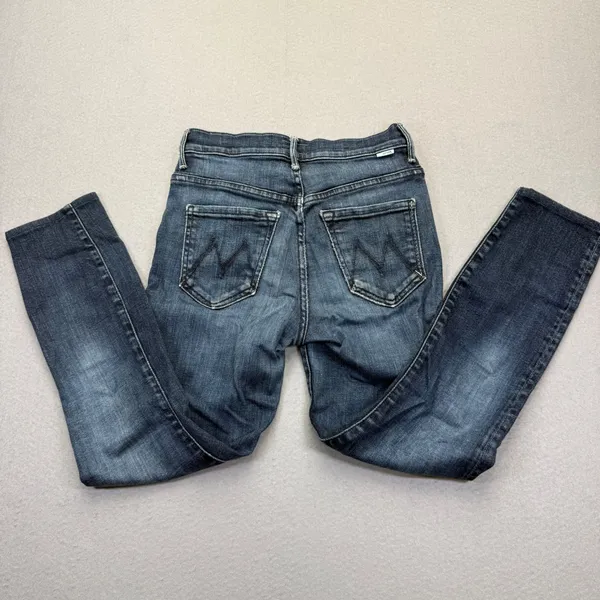 MOTHER Womens‎ Dark Wash Blue Slim Straight Leg Denim Jeans Size 25 Made in USA - Image 2