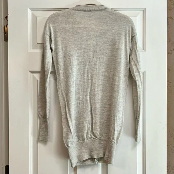 J. Crew Merino Wool Button Up Tunic Cardigan XS - Image 2